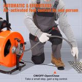 VEVOR Drain Cleaner Machine Electric Drain Auger 100 FT x 3/4In Auto Feed V952-ZDJJKLSGDSTJZL4U4V3