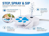 Paw-Activated Outdoor Water Dispenser for Dogs Step-to-Drink Fresh Water Toy with Hose Adapter, V1341-ZY-UPKJMEWT-WHITE