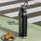 Black insulated water sports bottle 1000ml, 316 stainless steel one-click water V1102-754-92908