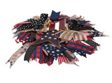 Independence Day Wreath Props Six Bows Patriotic Wreath Memorial Day Pride Garland for Front Door V1294-YM0901-3115240026211
