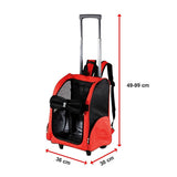 Dog Pet Safety Transport Carrier Backpack Trolley V63-793955