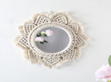 Wall Mirror Decor Round Hanging Wall Art Decoration for Bedroom Nursery Living Room Apartment Office V1366-AZ2-W-20047