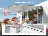 Concession Window 1524x915 mm, Aluminum Alloy Service Window for Food Truck, Up to 85 Degrees Stand V952-SCFWCK6036YCSVAAR001V0