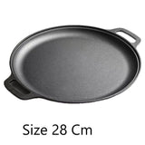 Thick Uncoated Cast Iron Flat Griddle With Twin Handles, Solid Iron Pan for Pancakes, Pork Chops & V1221-XM-LB5312-ZS181