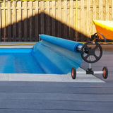 Pool Cover Reel, Aluminum Solar Cover Reel 18 ft, Inground Swimming Pool Cover Reel Set with Rubber V952-YCGJPDXYC18FG1KZ9V0