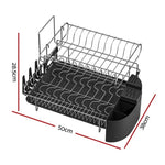 Cefito Dish Rack Drying Drainer Cup Holder Cutlery Tray Kitchen Organiser 2-Tier DR-D-01-BK