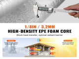 Double Reflective Insulation Roll, Foam Core Radiant Barrier, 3.2 mm 48 in x 50 ft, Double-Sided V952-LBPEFPMXRFSFIMUHAV0