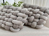 Gray Yellow braided sofa cushions, modern throw pillows, stylish sofa decor, comfortable home V1347-102-YEL-05706