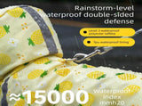 3-piece Dog Rainy Day Care Set with Yellow S size Waterproof Raincoat, 30x30cm Paw Towel and V888-ELOSUNG53261