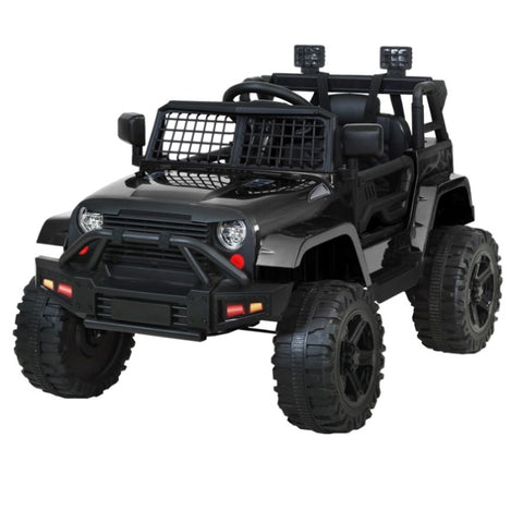 Rigo Kids Electric Ride On Car Jeep Toy Cars Remote 12V Black RCAR-JEP-4WS-BK