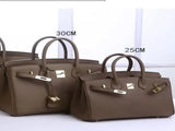 2025- Euro-american Elegant Crocodile Leather Handbag Bag - Birkin 25,violet ,palladium Hardware V1192-D77