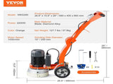 Electric Concrete Floor Grinder 10" Walk-Behind Grinder 3.0HP Concrete Floor Polisher, 2200W V952-HNTSGJJS1300C00IVV3