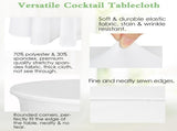 4 Pack 32x43 Inch Highboy Cocktail Cover White, Cocktail Covers with Wavy Drape High Top V1370-AZ4-01564