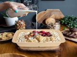 100 Pack 32 oz Rectangle Paper Bowls, 9" Disposable Large Salad Bowl, Microwavable Bagasse Lunch V1259-DP01-A-904