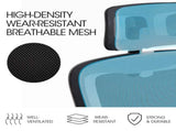 FORTIA Ergonomic Office Desk Chair, Lumbar Support, Mesh Fabric, Adjustable Headrest, Retractable V219-OFFOCRFOE2HKA