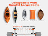 Kayak Cart, 158.8 kg Load Capacity, Kayak Trolley with 30.5 cm Inflatable PU Tires & 2 Straps, V952-SPSPHTTC13INFQKUY001V0