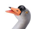 Goose Statue Figurine Resin Gray Goose Farm Animal Sculpture Desktop Ornament for Home Garden Patio V1294-YM0901-3111240273111