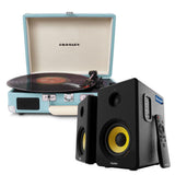 Crosley Cruiser Bluetooth Portable Turntable - Turquoise Bundled Majority D40X Bluetooth Speakers V398-CR8005FMY-TU4