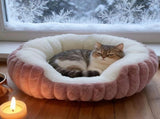 Pet owners are searching Winter thick rabbit fur pet bed, ultimate cold-proof warmth solution V1232-MW001