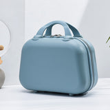Blueberry Blue Handheld Makeup Organizer - Compact and Portable Cosmetic Storage Case with Multiple V888-ELOSUNG15938