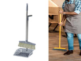 Broom Dustpan Set Cleaning Tool Dust Pan Long Handle Broom Brush Kit for Home Bedroom Gray V1294-YM0710-3117230293911