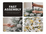Christabelle 2.3m 7.5ft Snowy Dorset Pine Christmas Tree Pre Lit Multi Function LED Lightly Flo 112_WFLSD75