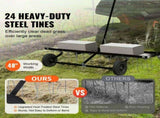 Tow Behind Dethatcher, 1219mm Tow Dethatcher with 24 Spring Steel Tines, Lawn Dethatcher Rake for V952-QXSCJ48QYGLJ9DV44V0