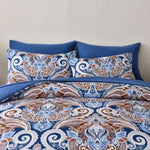 Floral Stripes Comforter Set, King Size, Elegant 3-Piece Bedding with Pillowcases V745-MAB010954AJ3