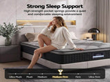 Giselle Bedding 34cm Mattress Bamboo Cover Double MATTRESS-BLACK-DOUBLE