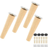 4 Pack Solid Wood Sofa, Furniture Feet for TV Cabinet Bed Reliable, Replacement Wooden Sofa V1237-ZY-528-031