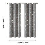 Blackout Curtains 51 x 53 inch Black Curtains Thermal Insulated Room Darkening Blackout Curtains For V1370-AZ4-12110