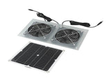 15W Solar Panel Powered Fan Efficient Solar Powered Dual Fan Kits for Chicken Coop Greenhouses Shed V1294-YM0703-3114230040611