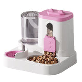 Gravity Cat Feeder and Water Dispenser 2 in 1, Automatic Self-Feeding Pet Bowl for Cats Dogs V1366-AZ2-W-16579