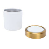 Desktop Trash Can Stainless Steel Stylish Desktop Waste Basket Small Garbage Can with Lid for Living V1294-YM0901-3117240307912
