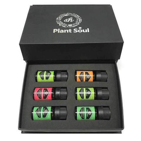 Essential Oils Gift Box - 6 x 10ml Bottles Gift Pack Plant Soul Oil Selection V238-SUPDZ-52560178822