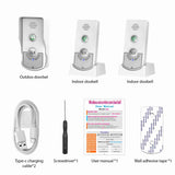 Wireless Doorbell Intercom Rechargeable Smart Intercom Doorbells for Home Real Time 3 Volume Levels V1294-YM0901-HS7009-W-2