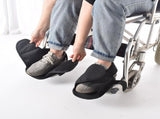 2PCS Wheelchair Shoe Holders, Oxford Wheelchair Anti-Fall Restraint Shoes Support with Fixed Straps V1188-WTJ-FR-20012