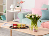 4-Piece HOME Letter Tealight Candle Holder Set with Black Display Tray V1188-MS-731-021