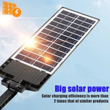 2-Pack 80000LM Black Solar Street Light with 504 LEDs and Remote Control V178-59192