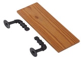 Wall Mounted Shelf Solid Wood Board Wrought Iron Pipe Retro Floating Shelves Wall Shelf for Home Bar V1294-YM0716-3117220154411