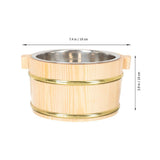 Khaki Wooden Sushi Rice Container, Stainless Steel, Perfect for Storage, Lightweight V1369-AZ3-W-17442