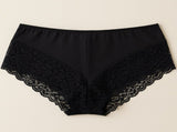 3x Womens Lace Boyshort Boyleg Full Briefs Underwear Undies in Black V563-3PK-UN-005-BLK-16