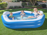 Bestway Kids Inflatable Pool Above Ground Pools Seat Cushions Cup Holder 213x206cm BW-POOL-KID-54153