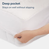 Luxury Mattress Topper Pillowtop Bedding Mat Pad Fitted Cover Underlay KING SINGLE V201-W13616861