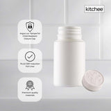 Kitchee 10x Tablet Bottles 90ml + 38mm TamperTel Child Resistant Cap - Round V238-SUPDZ-40951023829072