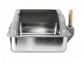 i.Pet Cat Litter Box Stainless Steel Large Semi-Enclosed Pet Kitty Toilet Grey PET-CLB-STL-LTGR