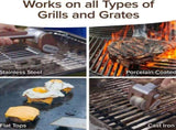 Brown Electric Bristle-Free Grill Cleaner with Spinning Roller - 304 Stainless Steel Mesh BBQ V888-ELOSUNG56728