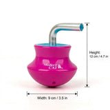 Interactive Tumbler Cat Toy with 360&deg Rotating Laser Pointer Auto-Activated, Low-Noise, V1341-ZY-8T4EVLWH-PINK