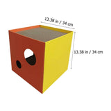 Orange Sisal Cube Cat House with Scratch-Resistant Texture for Comfortable Pet Resting and Play V1369-AZ3-W-13405