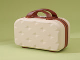 Beige 14-inch Mini Handheld Luggage Case - Stylish Makeup and Storage Box with ABS Shell V888-ELOSUNG15987